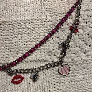 Y2K NWT Betsey Johnson Charm Chain Belt